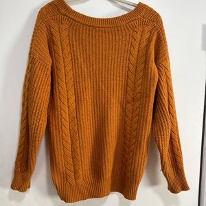 Mustard chunky knit sweater